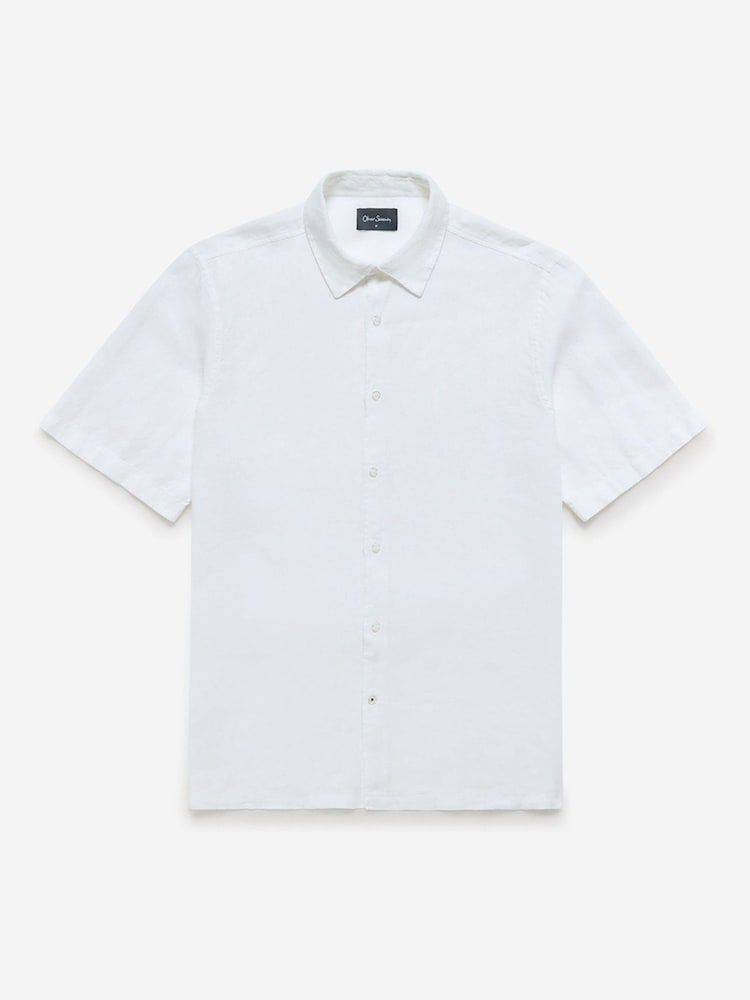 Oliver Sweeney 100% Linen Short Sleeved Shirt - Image 4 of 4