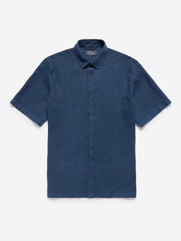 Oliver Sweeney 100% Linen Short Sleeved Shirt - Image 4 of 4