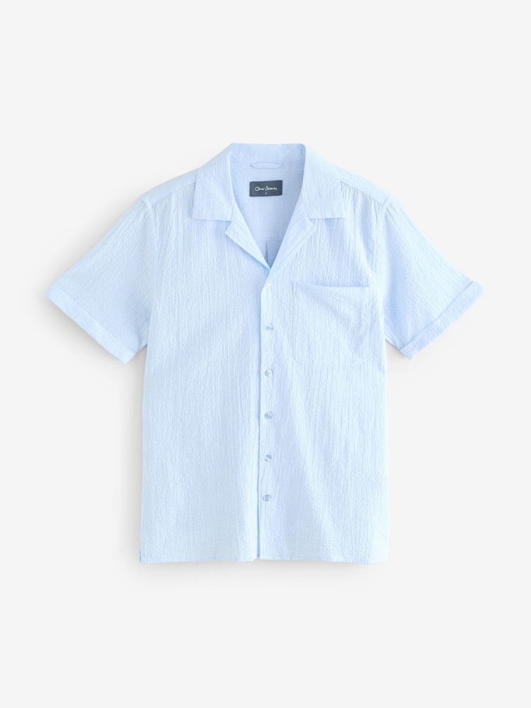 Oliver Sweeney Navy 100% Cotton Riviera Shirt - Image 1 of 1