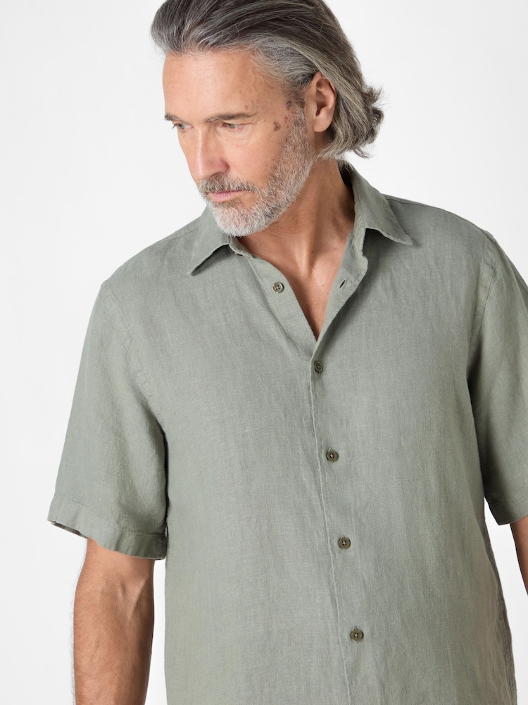 Oliver Sweeney 100% Linen Short Sleeved Shirt - Image 2 of 4