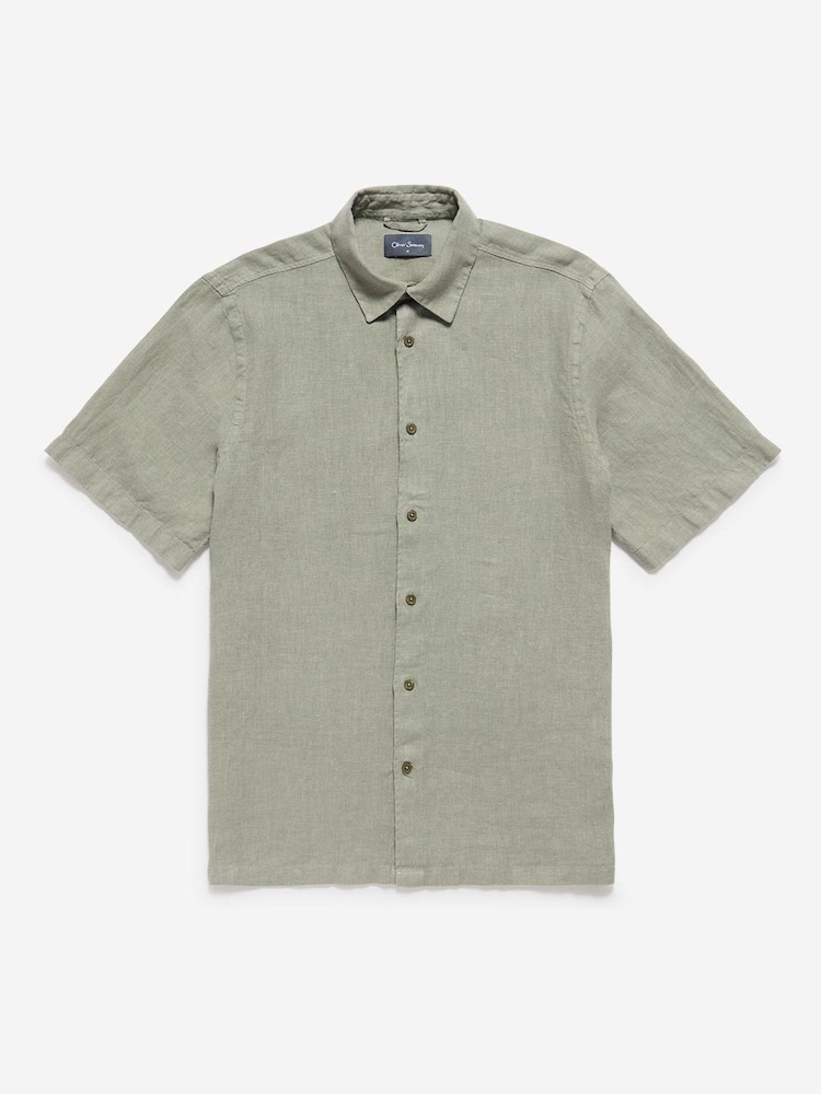 Oliver Sweeney 100% Linen Short Sleeved Shirt - Image 4 of 4