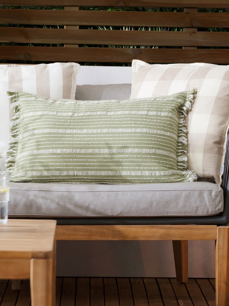Yard Moss Tide Textured Stripe Outdoor Cushion - Image 1 of 3