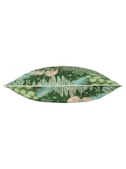Morris & Co Forest Green The Brook Printed Outdoor Cushion - Image 2 of 3