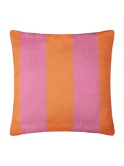 Furn Orange Deck Stripe Woven Outdoor Cushion - Image 2 of 6