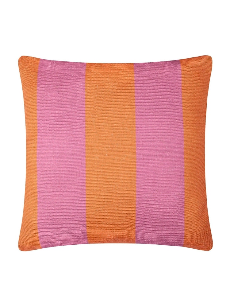 Furn Orange Deck Stripe Woven Outdoor Cushion - Image 2 of 6
