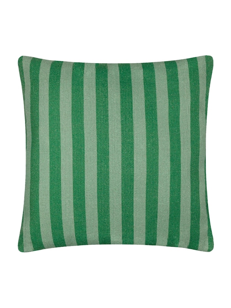 furn. Green Deck Stripe Woven Outdoor Cushion - Image 4 of 6