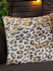 Paoletti Leopard Print Woven Outdoor Cushion - صورة 1 من 5