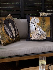 Paoletti Leopard Print Woven Outdoor Cushion - صورة 5 من 5