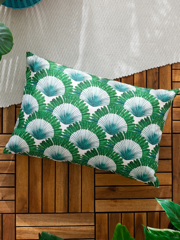 furn. Green Dellacorte Printed Outdoor Cushion - Image 1 of 6