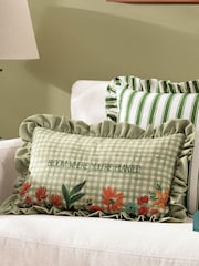 furn. Meadow Haze Embroidered Ruffle Cushion - صورة 1 من 6