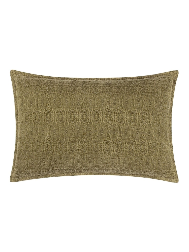 Yard Green Ramas Jacquard Polyester Filled Cushion - Image 1 of 4 Yard Green Ramas Jacquard Polyester Filled Cushion - Image 1 of 4