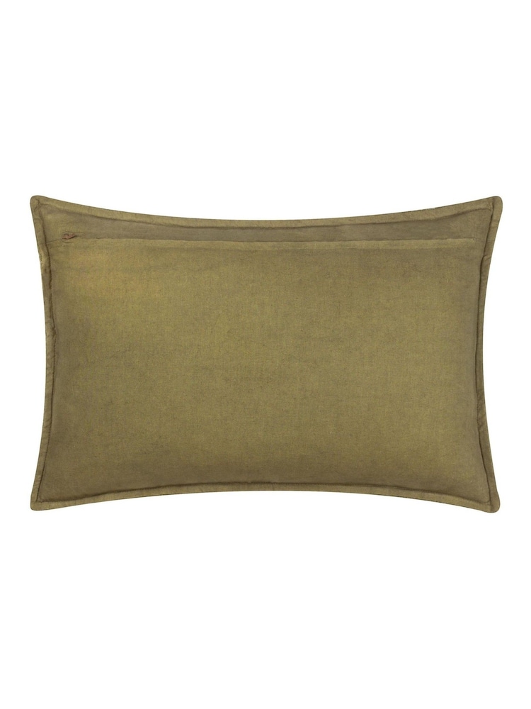 Yard Green Ramas Jacquard Polyester Filled Cushion - Image 2 of 4 Yard Green Ramas Jacquard Polyester Filled Cushion - Image 2 of 4