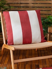 Furn White Deck Stripe Woven Outdoor Cushion - Image 1 of 6