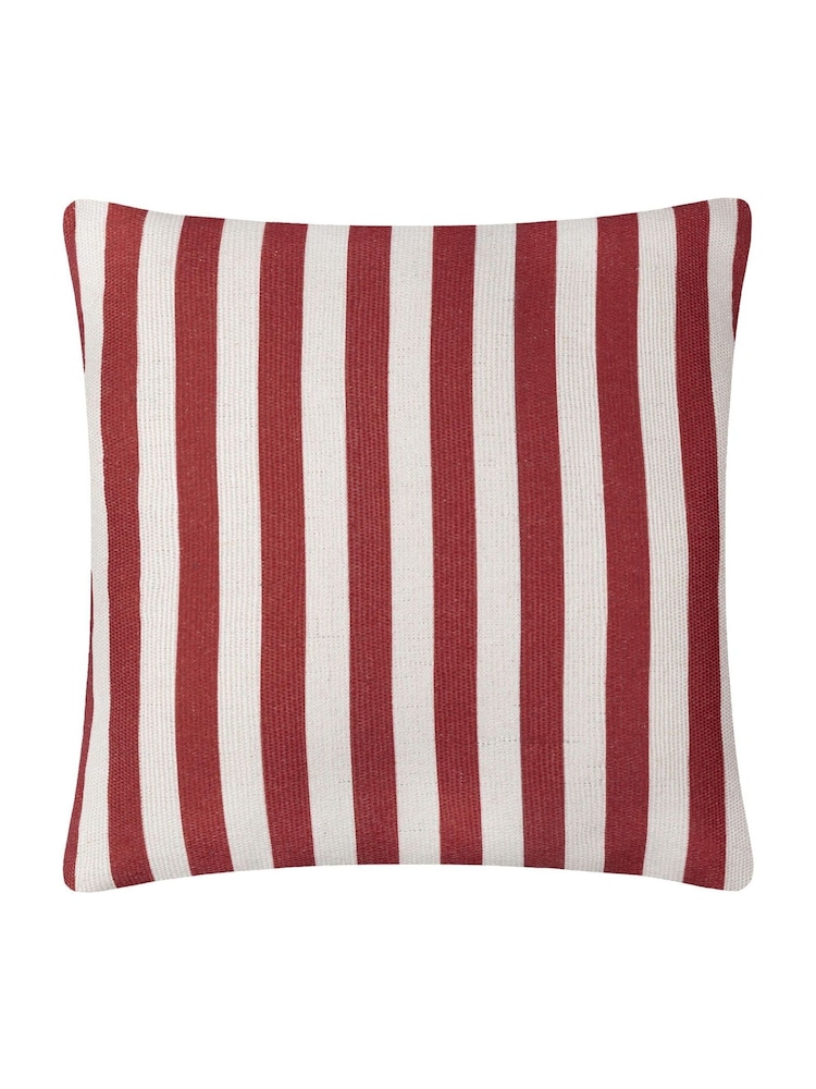 Furn White Deck Stripe Woven Outdoor Cushion - Image 3 of 6