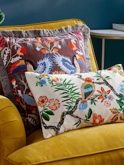 Wylder Multicolour Sittacula Embroidered Polyester Filled Cushion - Image 2 of 6