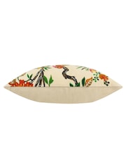 Wylder Multicolour Sittacula Embroidered Polyester Filled Cushion - Image 5 of 6