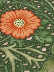 Morris & Co Forest Seaweed Printed Piped Outdoor Cushion - Image 3 of 3