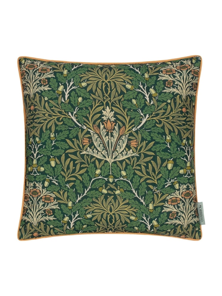 Morris & Co Forest Green Multi Acorn Printed Outdoor Cushion - Image 1 of 3