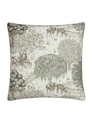 Morris & Co Linen The Brook Printed Outdoor Cushion - Image 1 of 3
