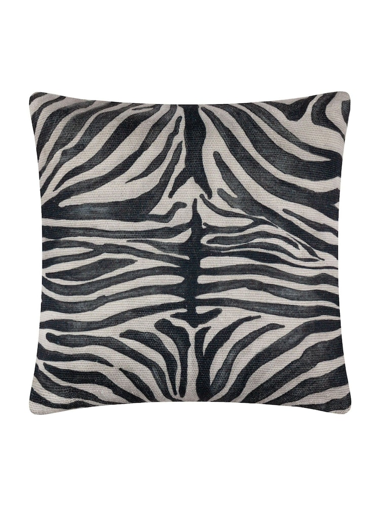 Paoletti Leopardis Zebra Print Woven Outdoor Cushion - Bild 2 von 6 Paoletti Leopardis Zebra Print Woven Outdoor Cushion - Bild 2 von 6