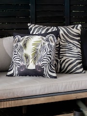 Paoletti Leopardis Zebra Print Woven Outdoor Cushion - Bild 6 von 6