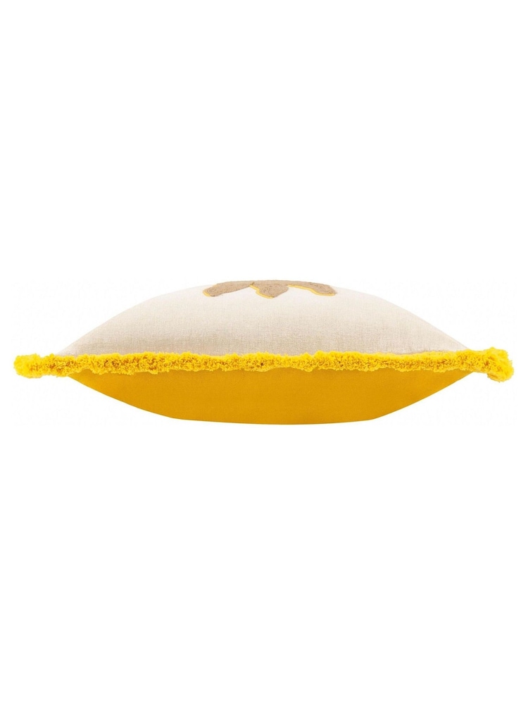Furn Yellow Sun Embroidered Cushion - Image 4 of 6