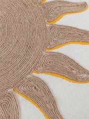 Furn Yellow Sun Embroidered Cushion - Image 6 of 6
