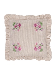Wylder Martha Embroidered Ruffle Polyester Filled Cushion - Imagen 1 de 5