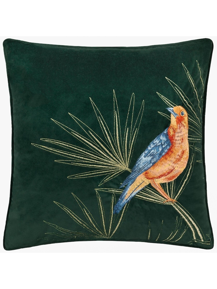 Paoletti Odisha Embroidered Feather Cushion - صورة 1 من 4