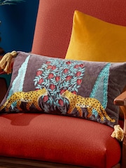 Wylder Multicolour Aritra Embroidered Velvet Cushion - Image 1 of 6