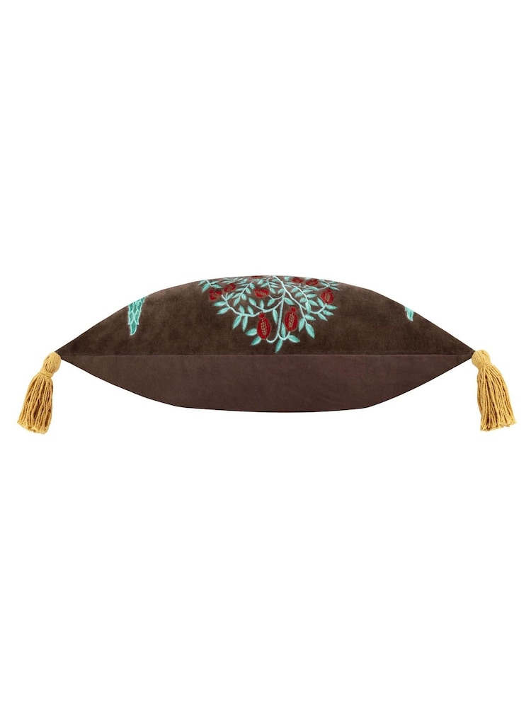Wylder Multicolour Aritra Embroidered Velvet Cushion - Image 6 of 6