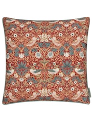 Morris & Co. Berry Strawberry Thief Piped Outdoor Cushion - Image 1 of 4