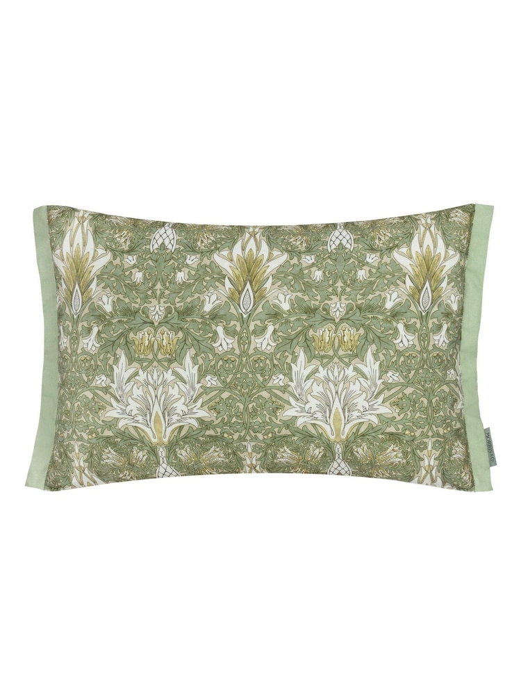 Morris & Co Sunflower Snakeshead Printed Outdoor Cushion - Image 1 of 3