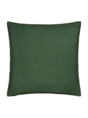 Morris & Co. Forest Green Strawberry Thief Piped Outdoor Cushion - Image 2 of 4
