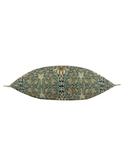 Morris & Co Indigo Snakeshead Printed Outdoor Cushion - Image 2 of 3