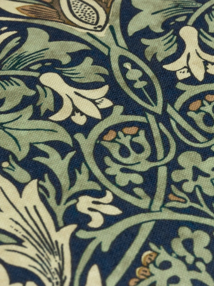 Morris & Co Indigo Snakeshead Printed Outdoor Cushion - Image 3 of 3