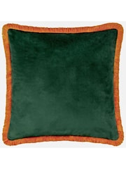 Paoletti Odisha Scene Velvet Feather Cushion - صورة 2 من 4
