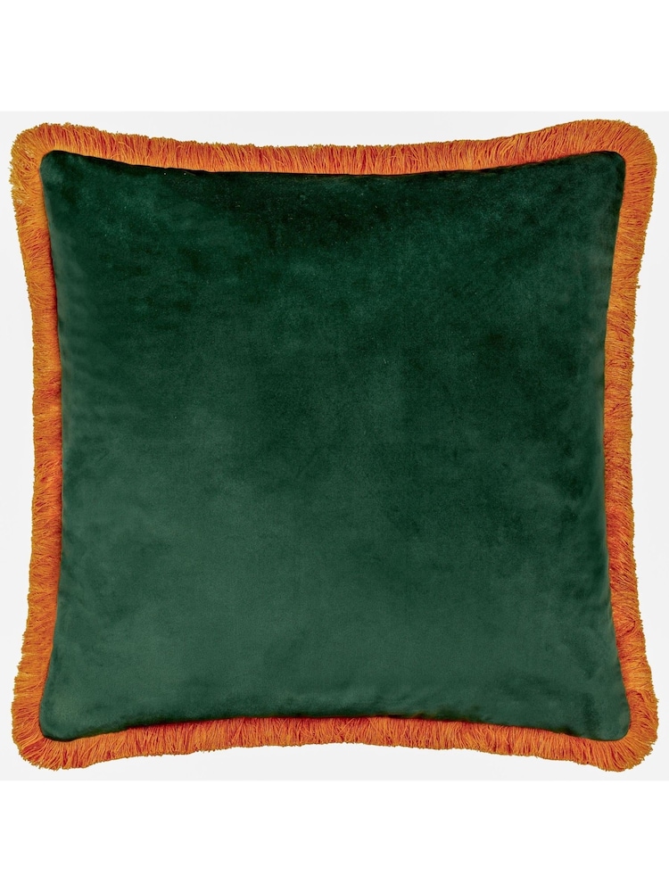 Paoletti Odisha Scene Velvet Feather Cushion - صورة 2 من 4