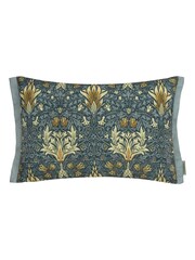 Morris & Co Indigo Snakeshead Printed Outdoor Cushion - Image 1 of 3