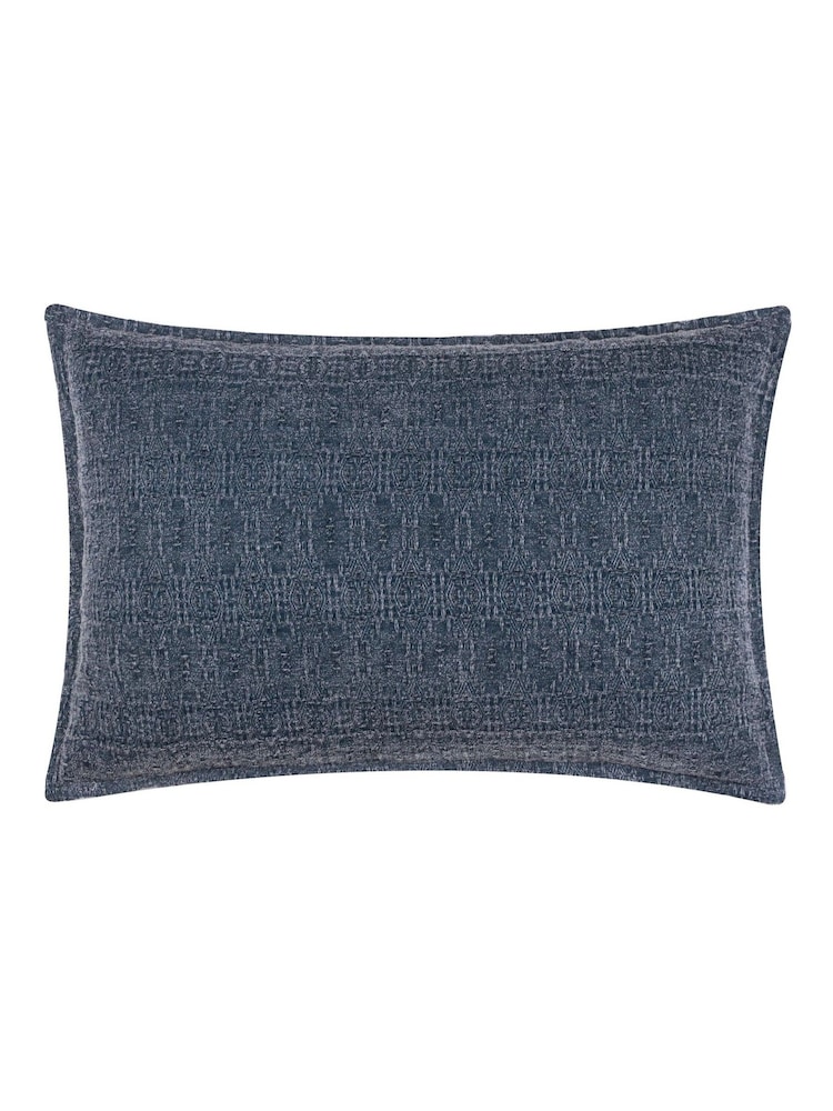 Yard Indigo Ramas Jacquard Feather Filled Cushion - Image 4 of 7