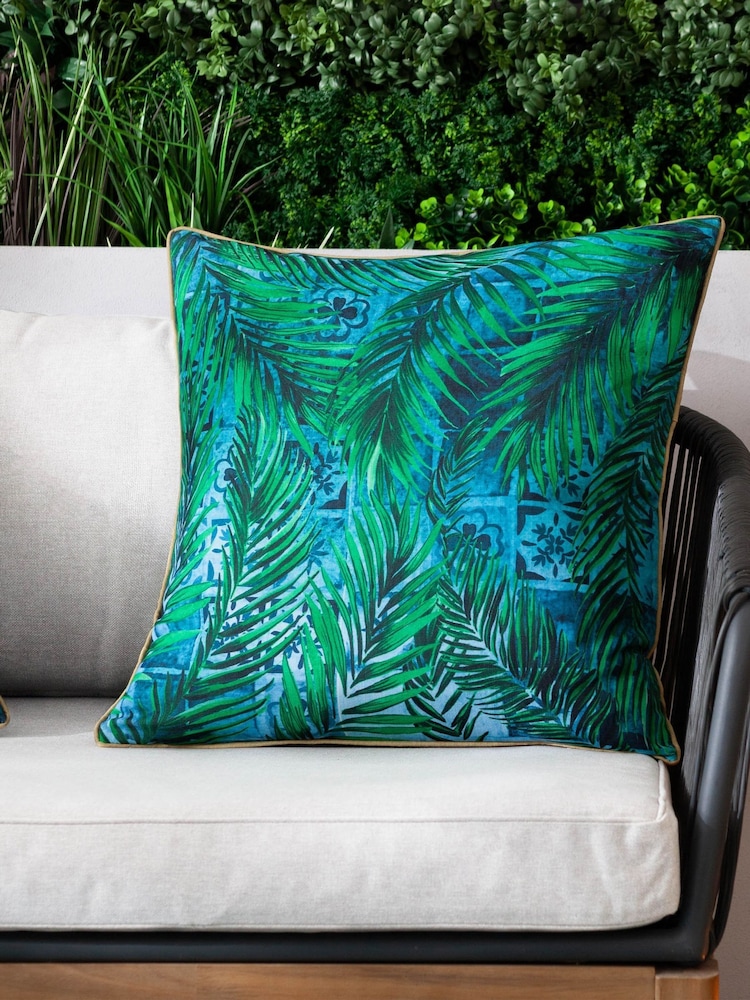 Paoletti Majorelle Palm Outdoor Cushion - صورة 1 من 6