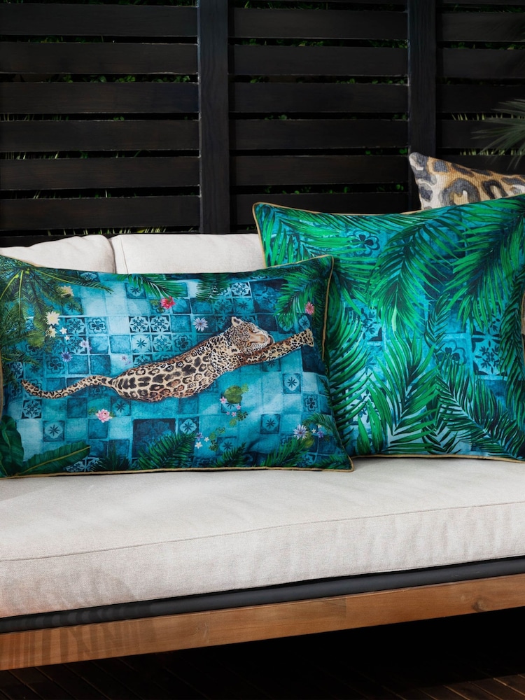 Paoletti Majorelle Palm Outdoor Cushion - صورة 6 من 6