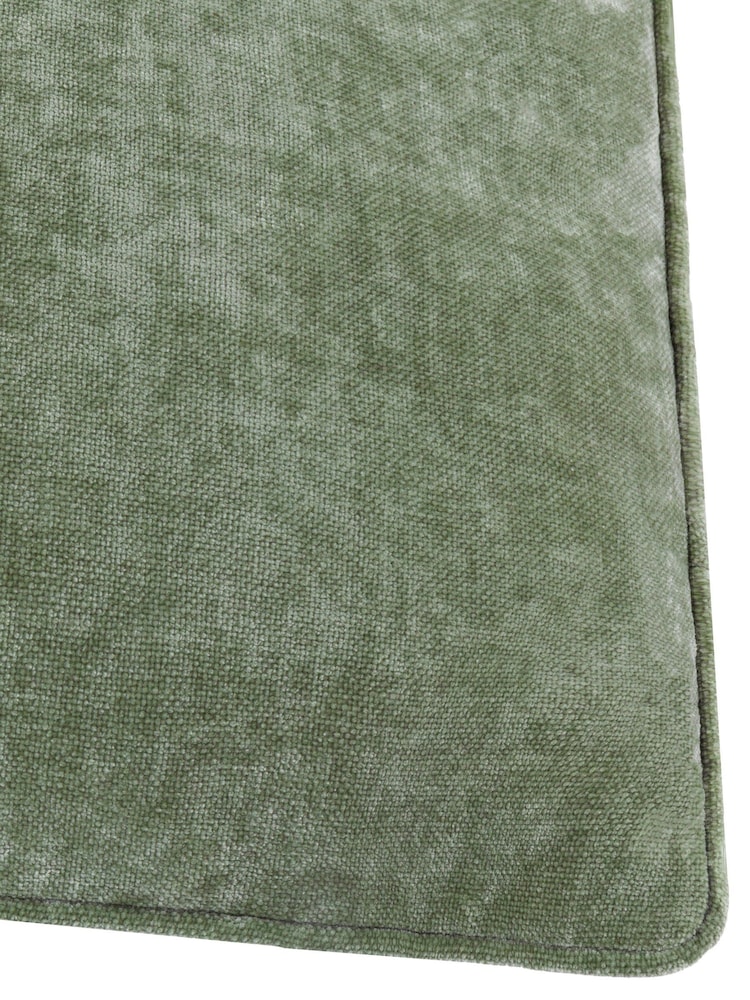 Yard Eucalpytus Heavy Chenille Velvet Reversible Piped Cushion - Image 3 of 3