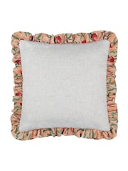Wylder Tropics Peach Okara Elephant Printed Ruffle Cushion - Image 4 of 6