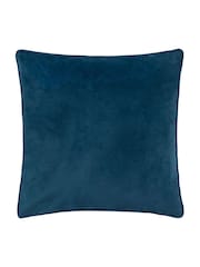 Paoletti Navy Koi Pond Velvet Polyester Filled Cushion - Image 3 of 6