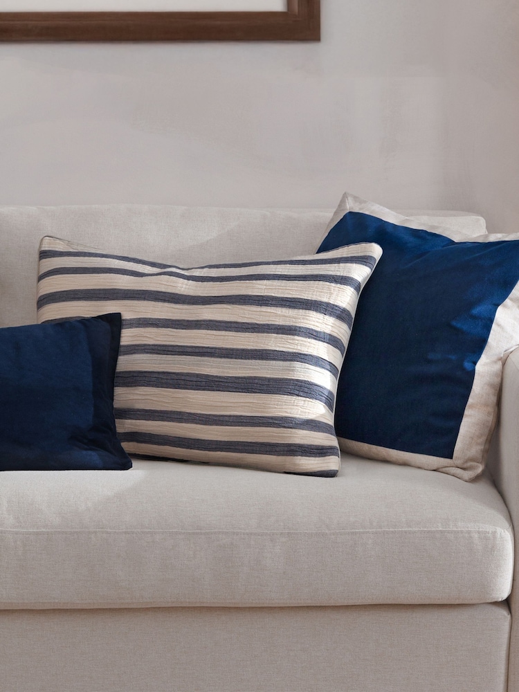 Yard Woven Stripe Feather Rich Cushion - Image 5 of 5