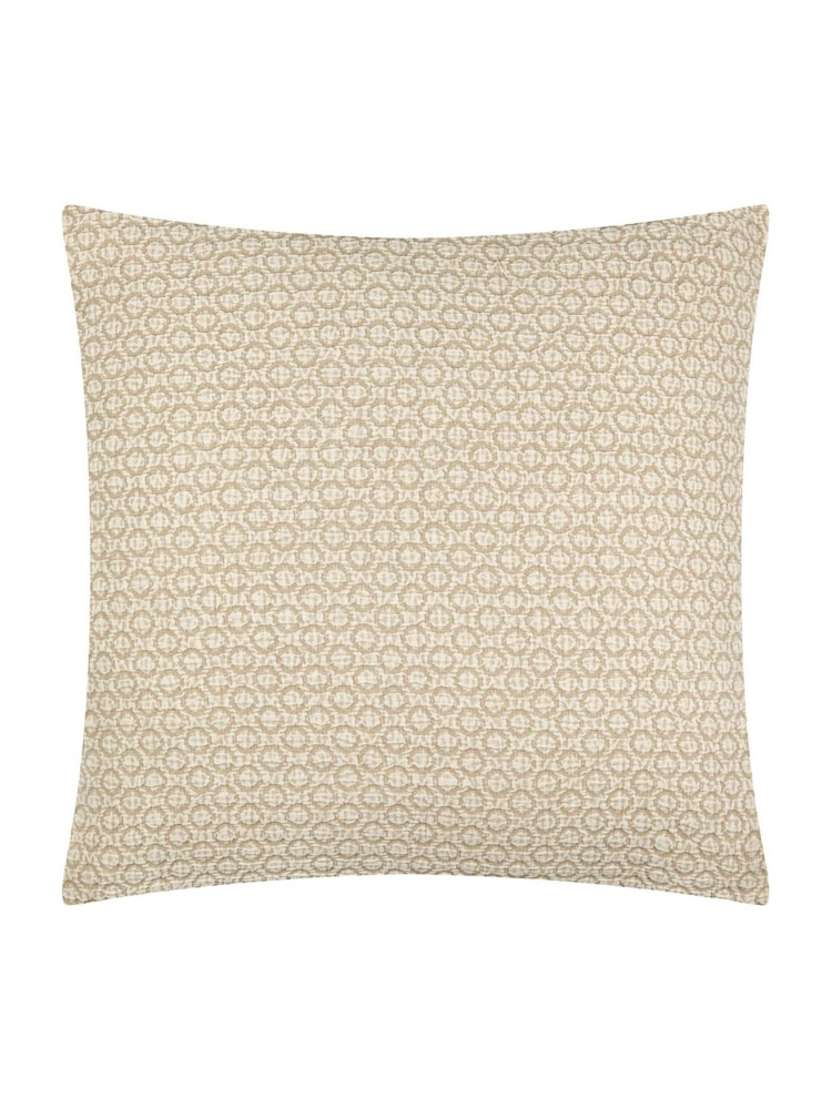 Yard Natural Tryfan Textured Cotton Polyester Filled Cushion - Image 1 of 4