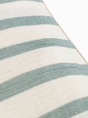 Yard Eucalyptus Woven Stripe Feather Rich Cushion - Image 4 of 5