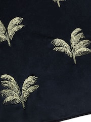 Paoletti Black Guilded Palms Feather Filled Cushion - Image 4 of 4