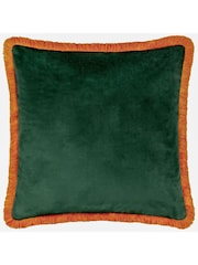 Paoletti Multicolour Odisha Scene Velvet Polyester Filled Cushion - Image 4 of 6